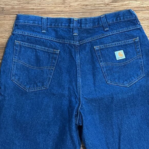 Carhartt Blue Denim Relaxed Fit Work Jeans, 36/32 - Picture 6 of 8